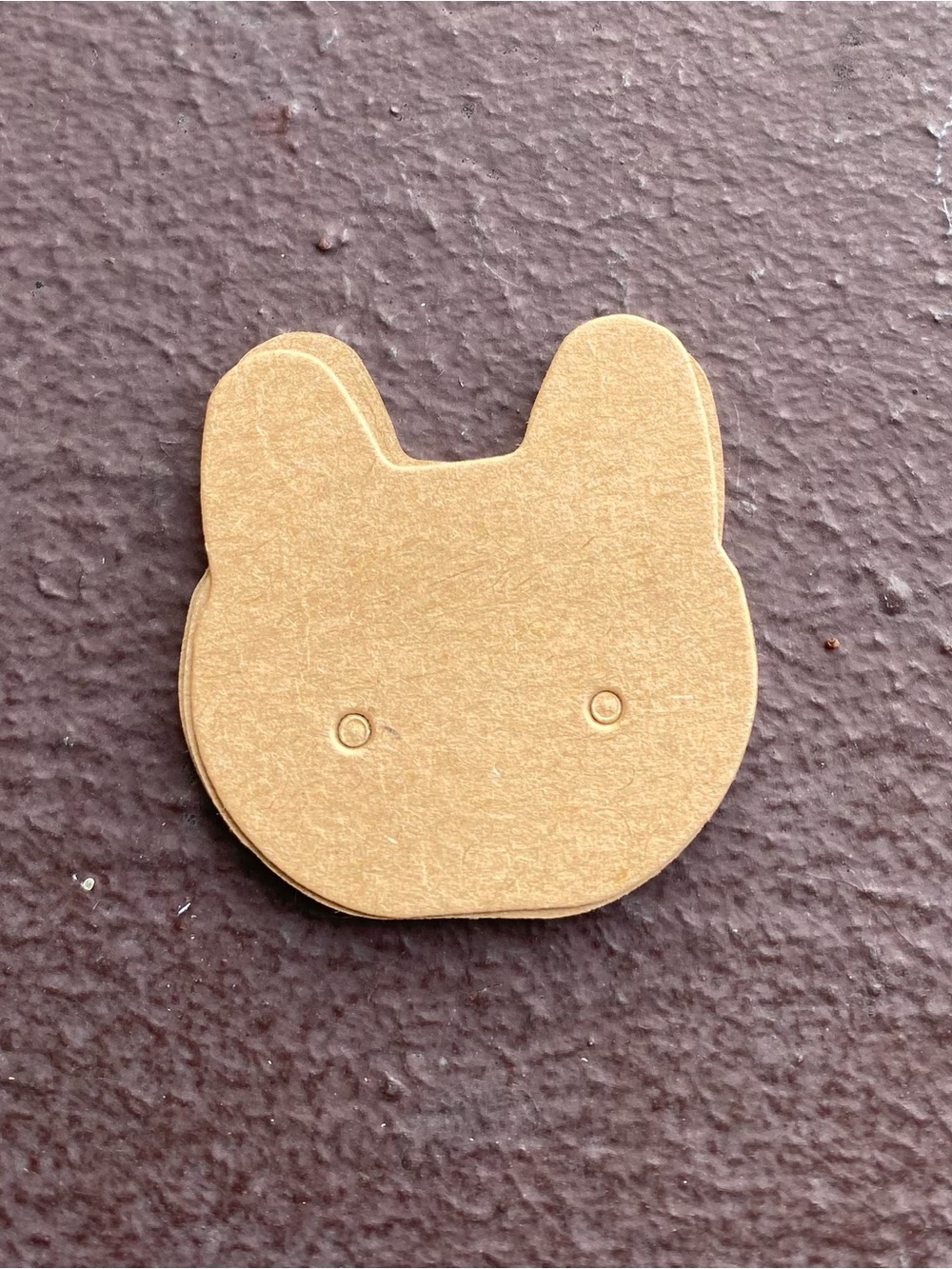 25 Count Jewelry Display Card - Cat Face Shape - Paper Kraft Material (25 total)